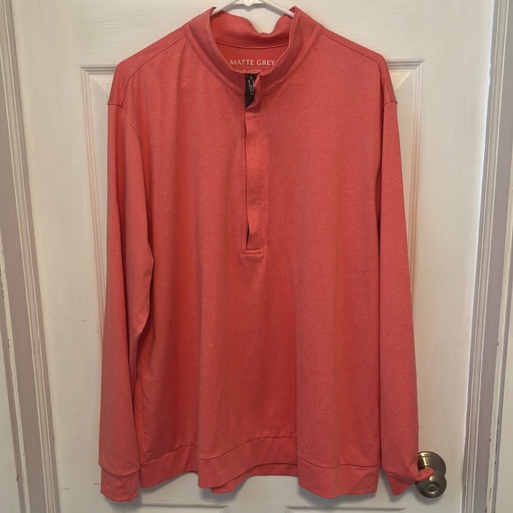 Matte Grey dri-fit half zip pullover